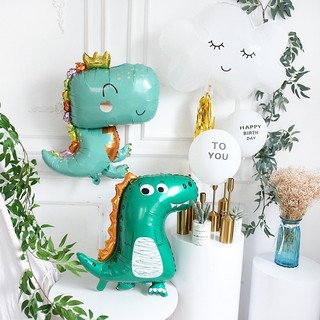 Phim hoạt hình khủng long trang trí sinh nhật bóng bay giấy bạc bé trai khủng long bong bóng sinh nhật baloon jungle party trang trí kid globos