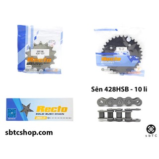 Nsd nhông sên dĩa recto đen 428hsb 10 li ly msx 125 chính hãng thái lan