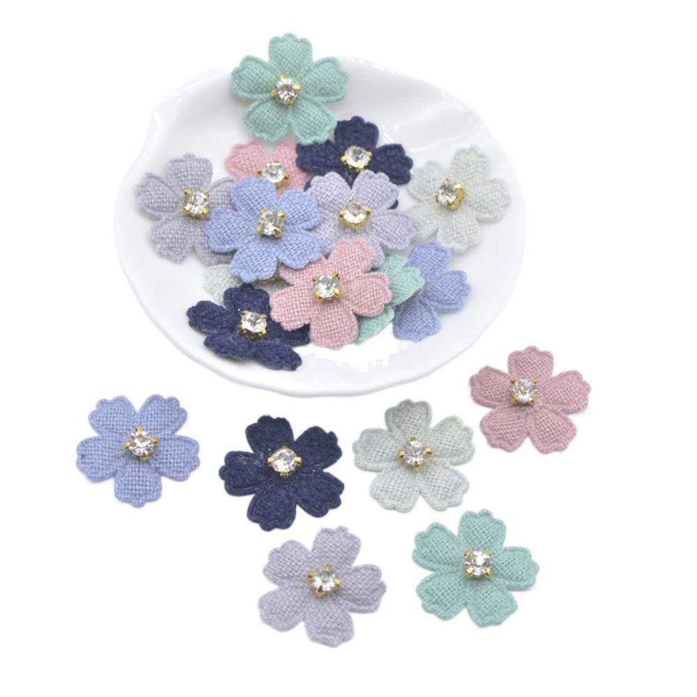 Sjl Set 50 Miếng Dán Vải Thêu Hoa Đính Đá Nhiều Màu Sắc Đa Năng Trang Trí Quần Áo