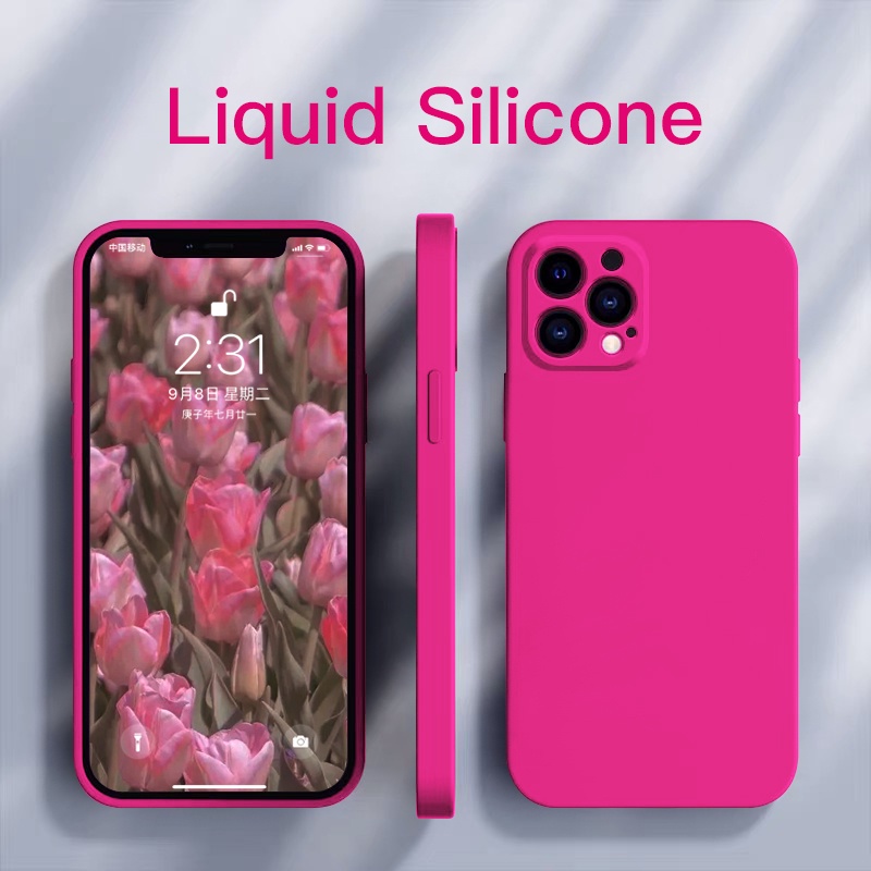 Ôp Điện Thoại Silicon Dẻo Vuông Chính Hãng Cho iphone 11 13 14 12 pro max 14pro 14plus 14promax 13 11 pro max Ốp