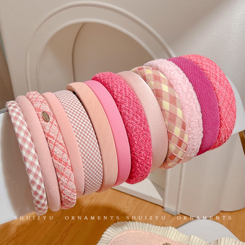 Pink hair band girl's new headwear going out all-match sweet headband