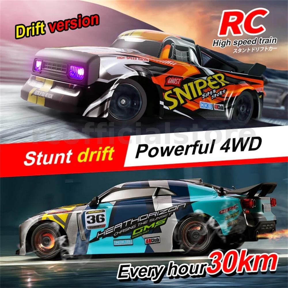 4drc h4 rtr 1/16 2.4g 4wd 30km / h rc car drift led light tốc độ cao đua xe off-road xe đóng thế tất cả các đồ chơi địa hình