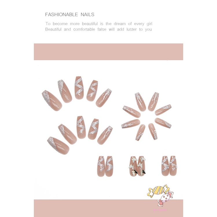 YADORNOS Móng tay giả quan tài bấm móng tay kiểu pháp móng tay kiểu pháp mẹo làm móng đầy đủ bảo hiểm móng tay mẹo làm móng tay giả bảo hiểm đầy đủ