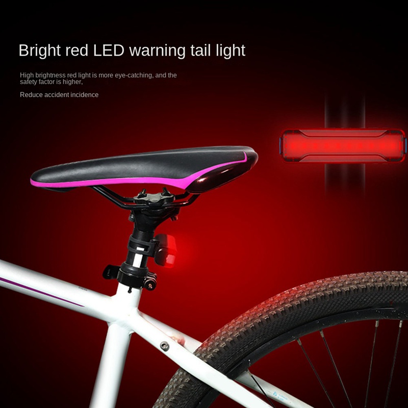 Đèn led 1200mah An Toàn Gắn Đuôi Xe Đạp Có Thể Sạc Lại