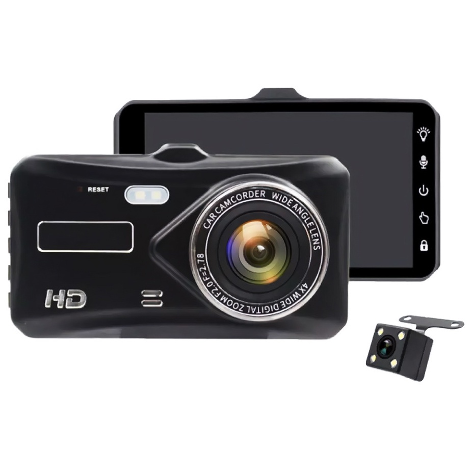 Camera hành trình xe hơi K5 màn hình cảm ứng 2 cam trước và sau full HD xem đêm rõ nét