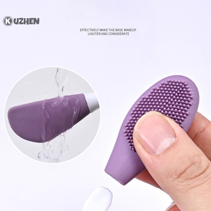 Kuzhen facial mask brush double ended silicone face mask dụng cụ làm mặt nạ đất sét hot
