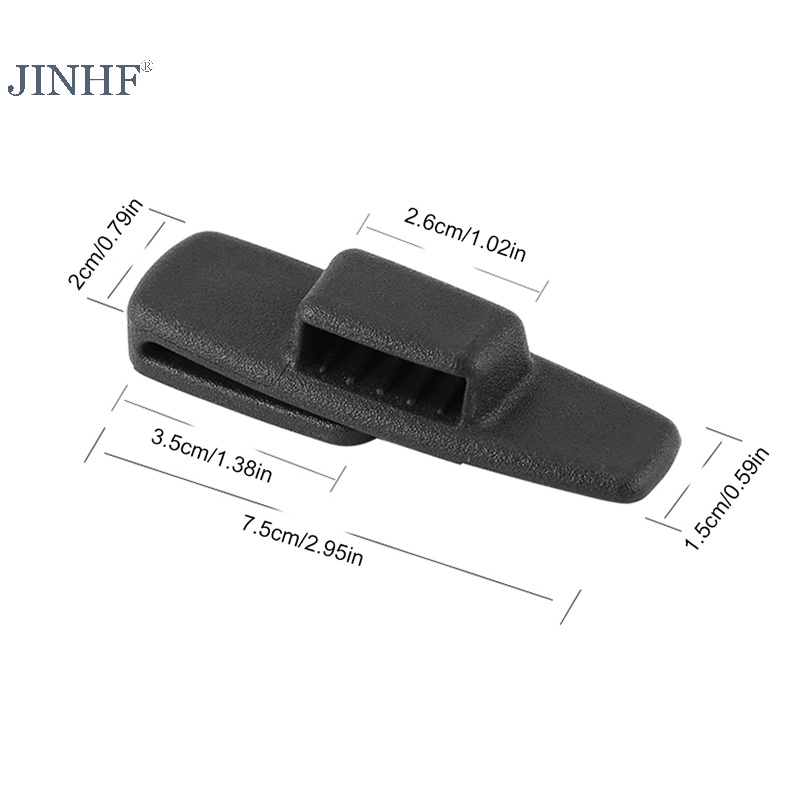 Jinhf 2 cái phổ quát mạnh mẽ bảo vệ đai an toàn xe hơi kẹp dây đai an toàn bằng nhựa kẹp khóa điều chỉnh khóa chốt nóng