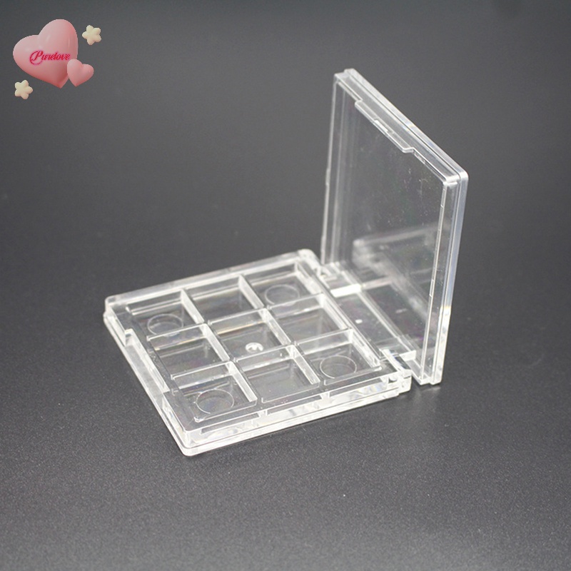 Purelove> 9 grids palette eye makeup storage box empty eyeshadow dish diy eyeshadow new