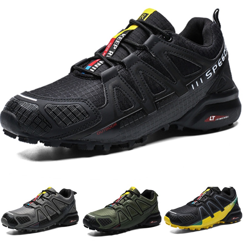 Ready stock size lớn 39-47 giày đi xe đạp ngoài trời nam giới giày đi bộ đường dài giày đi bộ đường dài dòng solomon giày đi bộ đường dài ngoài trời giày thể thao giày thường giày chạy bộ chống mài mòn nhẹ giày thể thao chống thấm nước dày-chống trượt ché