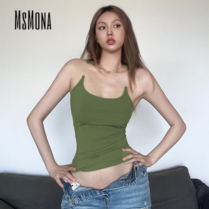 Áo Tank Top Cổ Tròn Màu Trơn Dáng Ôm Thời Trang 2023 Cho Nữ