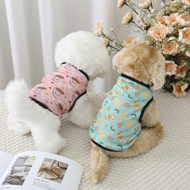 Áo Thun In Hình Khủng Long Dễ Thương Cho Thú Cưng Dễ thương dinosaur pet t-shirt áo sơ mi thể thao vật nuôi t-shirt trang phục thoáng khí phần mỏng vest nhanh-sấy khô