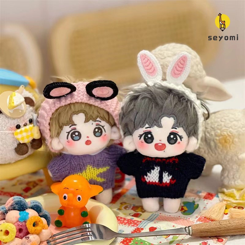 10 cm xiao zhan wang yibo búp bê bông sang trọng dễ thương bjyx đồ chơi nhồi bông mềm thần tượng búp bê người hâm mộ bộ sưu tập quà tặng kèm quần áo