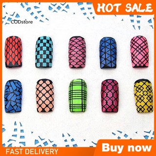 Kdc nail art hollow template sticker stamp stencil guide manicure tips stamping tool