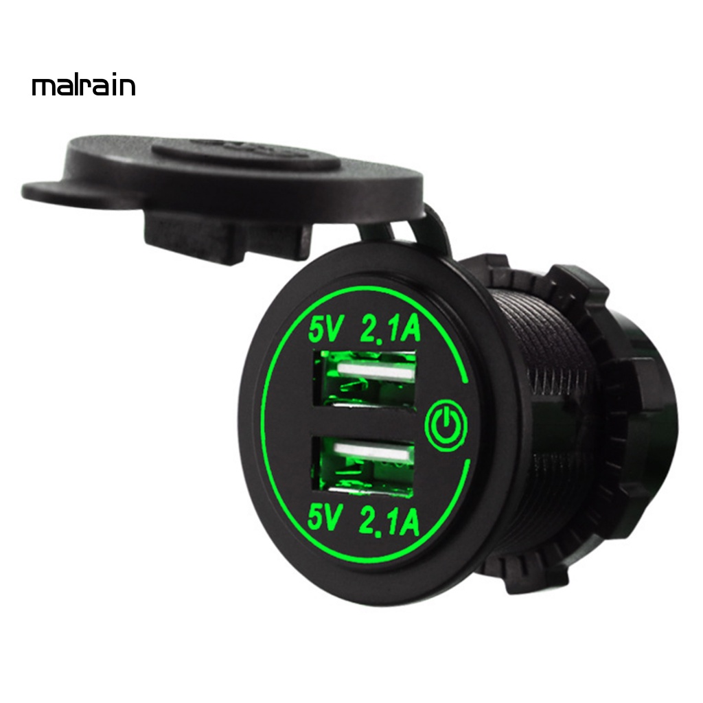 Bộ Sạc USB Kép Chống Bụi Kích Thước Nhỏ Gọn Cho Tàu Thuyền / Ô Tô