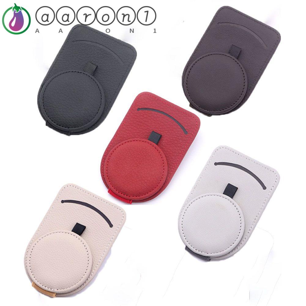 Kẹp giữ mắt kính/thẻ bằng da bò bền bỉ đa năng chất lượng cao cho xe hơi AARON1