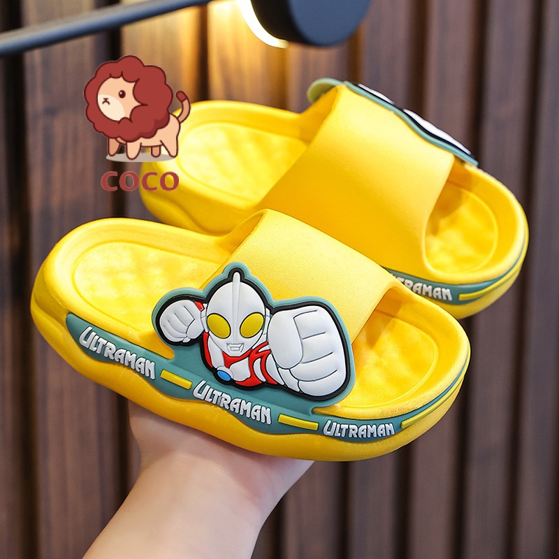 Dép Đi Trong Nhà Đế Dày Chống Trượt In Hình Ultraman Dành Cho Bé Trai