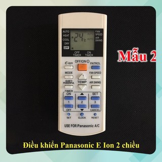 Remote máy lạnh Panasonic E-ion 2 chiều, điều khiển điều hòa Pana eion mẫu 2 Tốt