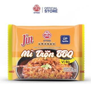 Combo 10 gói Mì Ăn Liền Trộn BBQ Vị Bò Ottogi 75g