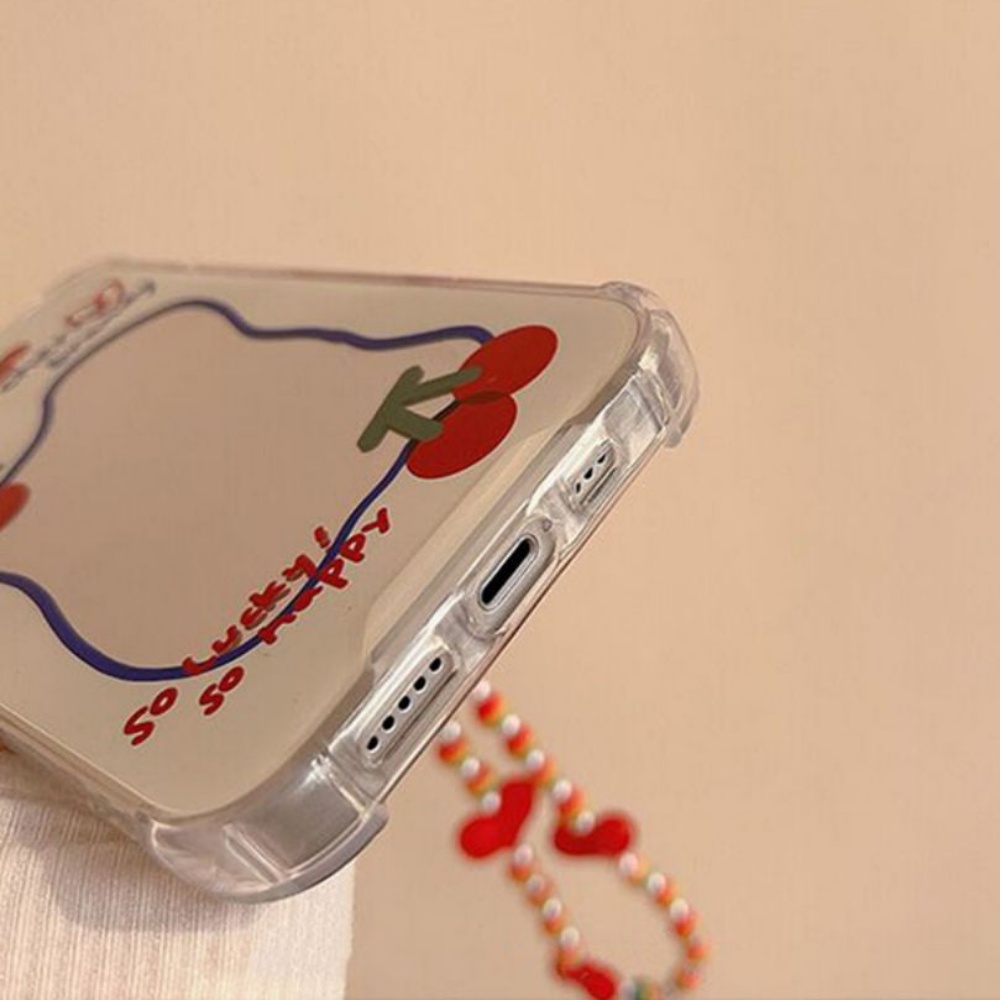 Ốp Điện Thoại TPU Mềm Chống Mồ Hôi Có Vòng Tay &amp; Gương Trang Điểm Cho IPhone 13 12 11 14 Pro Max XS XR 8 7 Plus