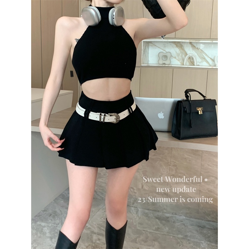 Chân Váy Chữ a Lưng Thấp Xếp Ly Thời Trang Mùa Hè Cho Nữ