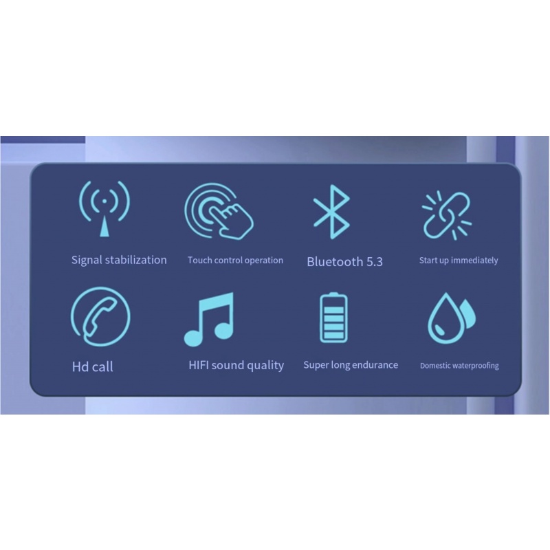 Tai Nghe Bluetooth 5.3 TWS Giảm Tiếng Ồn Cho Samsung Huawei Android IOS