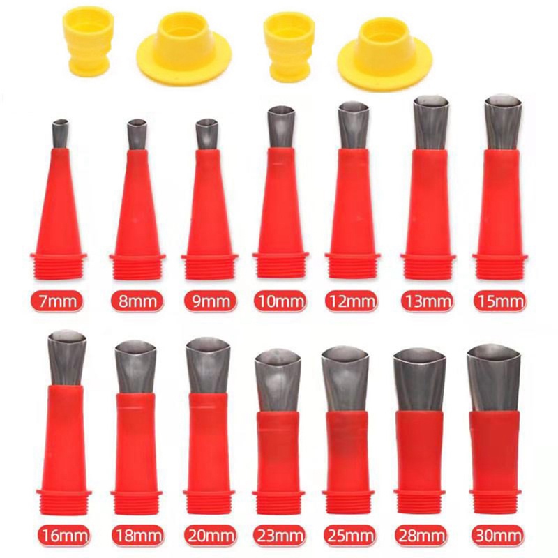 Set 18 Vòi Phun Keo Silicone Bằng Thép Không Gỉ Cho Nhà Bếp / Phòng Tắm