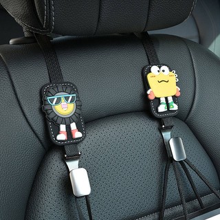 Car Seat Rear Back Garbage Bag Small Hook Cute Rear Interior Storage Container for Cars Multifunctional Car Hook Dffl
