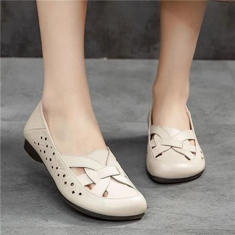 Xăng đan Da Đế Mềm Thoải Mái Dành Cho Phụ Nữ Trung Niên