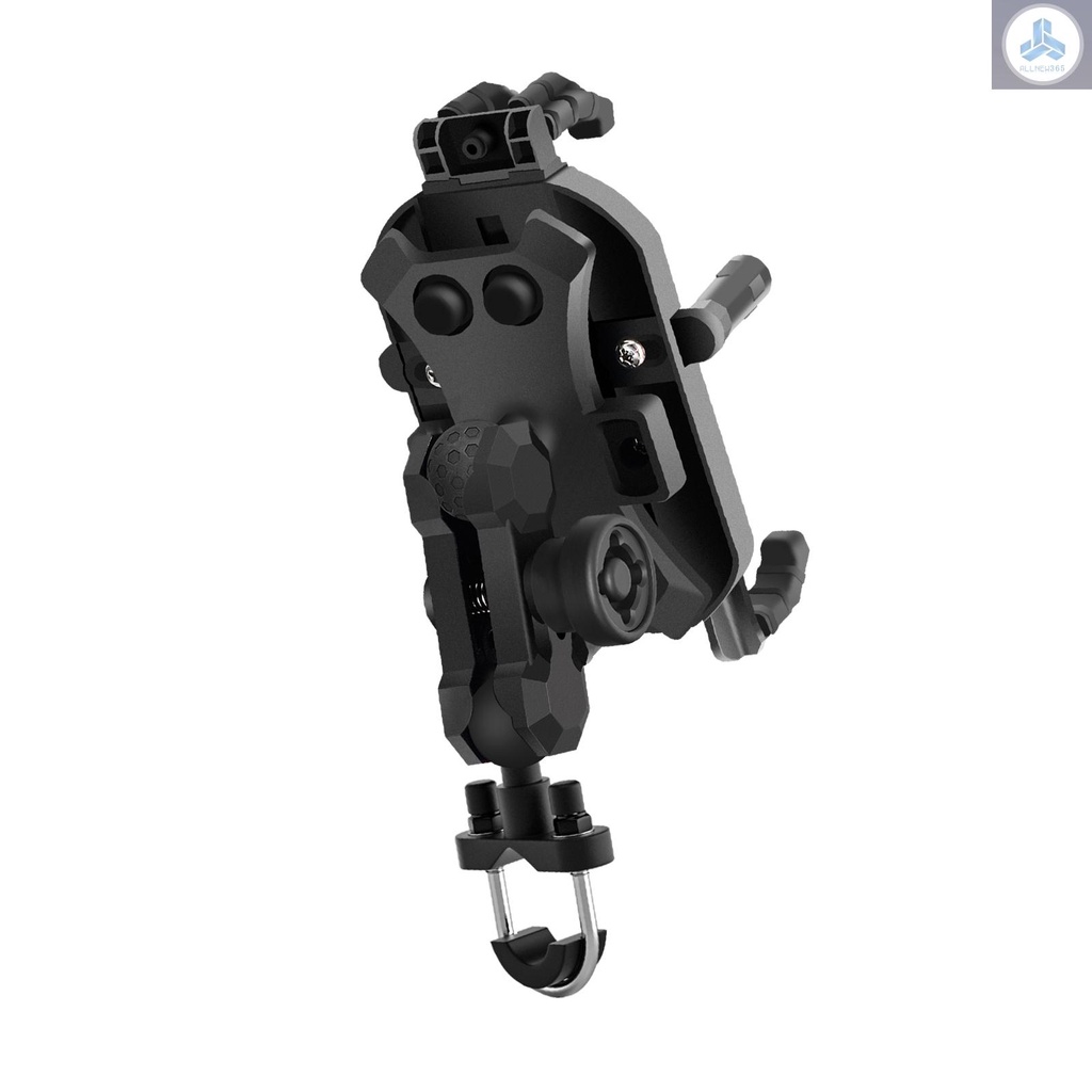 Motorcycle Phone Mount Holder Waterproof Motorcycle Cell Phone Holder Anti-theft 360° Rotation Motorbike Handlebar Mount for 3.5-6.5inch Phone