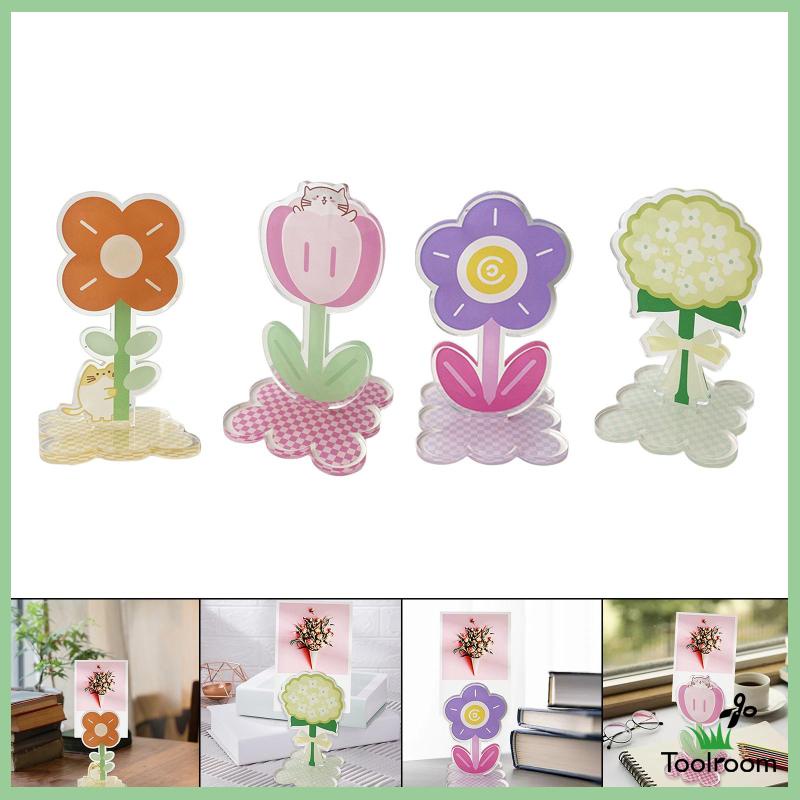 Giá Đỡ Số Bàn Bằng Acrylic Hình Bông Hoa Độc Đáo Trang Trí Nhà Cửa