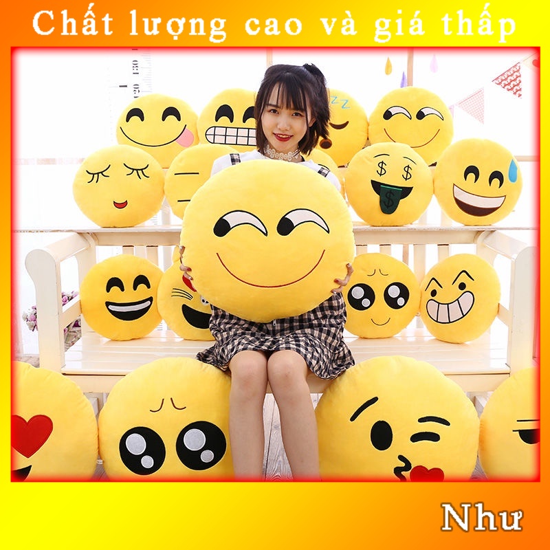 Gối Ôm Mềm Mại Hình Vương Miện Mặt Cười Kèm Túi Đựng