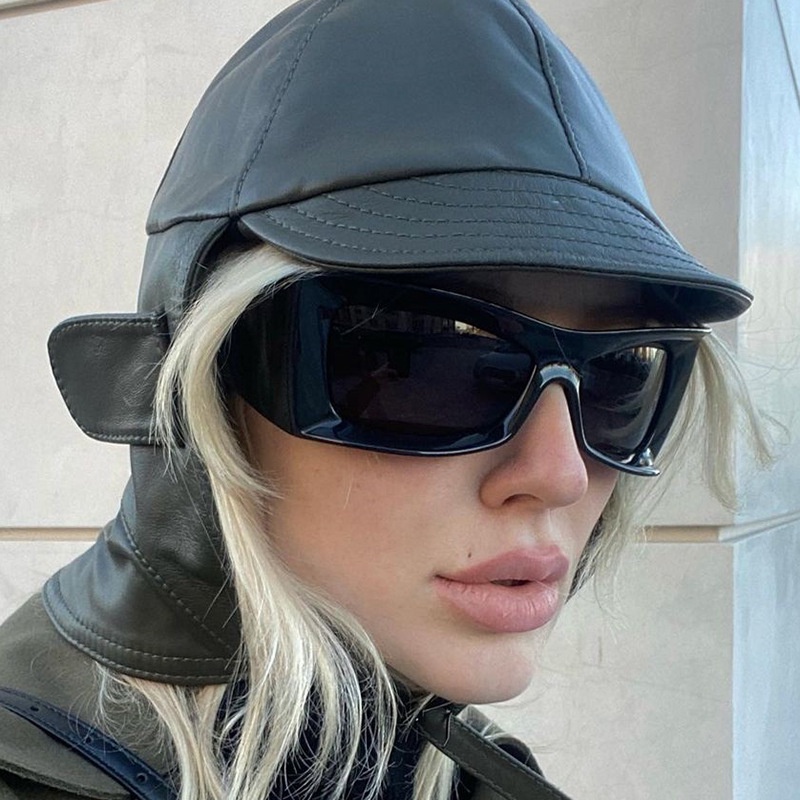 Kính Mát Gọng Chữ Nhật Oversized Y2K Phong Cách Âu Mỹ Cá Tính Cho Nam Nữ