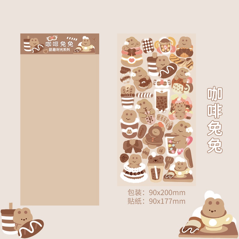 Miếng Dán Trang Trí Sổ Tay Họa Tiết Hoạt Hình Dễ Thương Cho Bé Gái