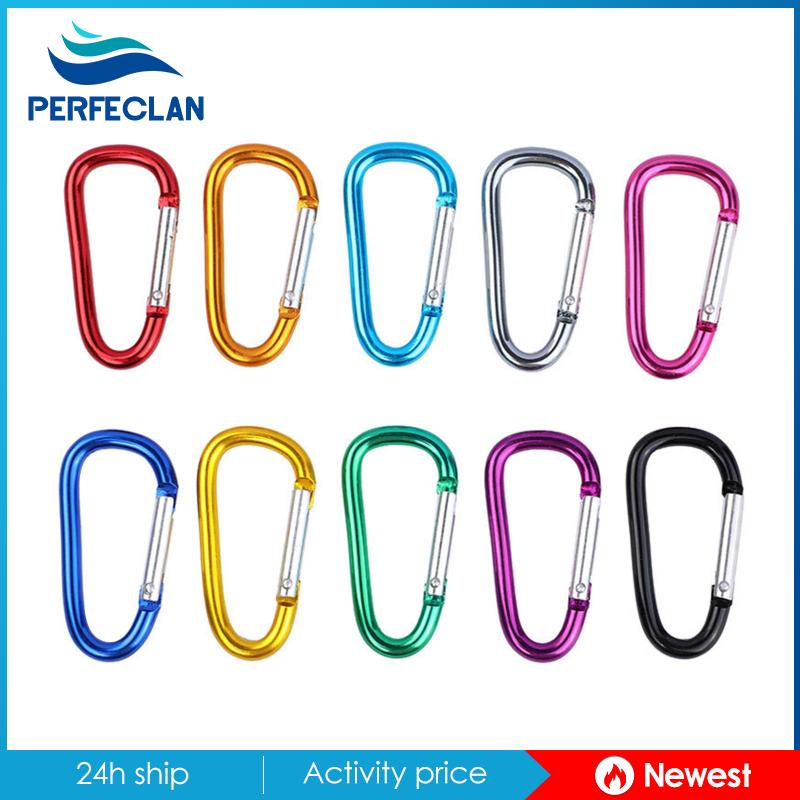Set 10 Móc Khóa Carabiner Chữ D Đa Năng