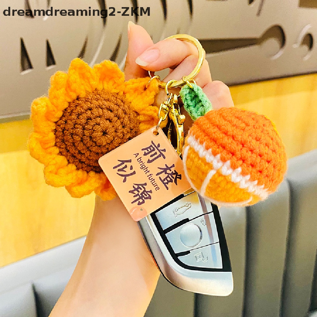 [Dreaming] Móc Khóa Hình Hoa Hướng Dương Móc Lông Xù Sáng Tạo [zkm]
