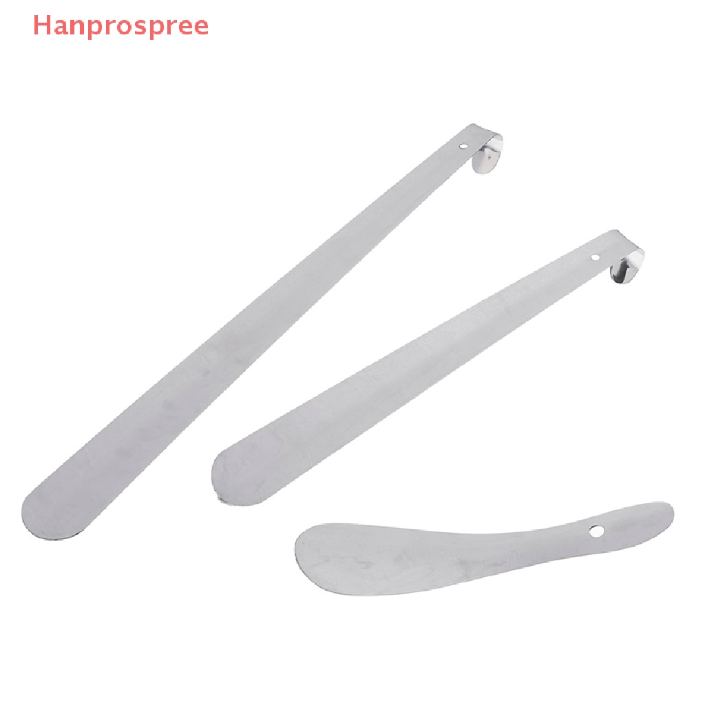 Hanprospree > Sừng Giày Bằng Thép Không Gỉ 3 Kích Cỡ Màu Bạc Sáng Bóng Chuyên Nghiệp