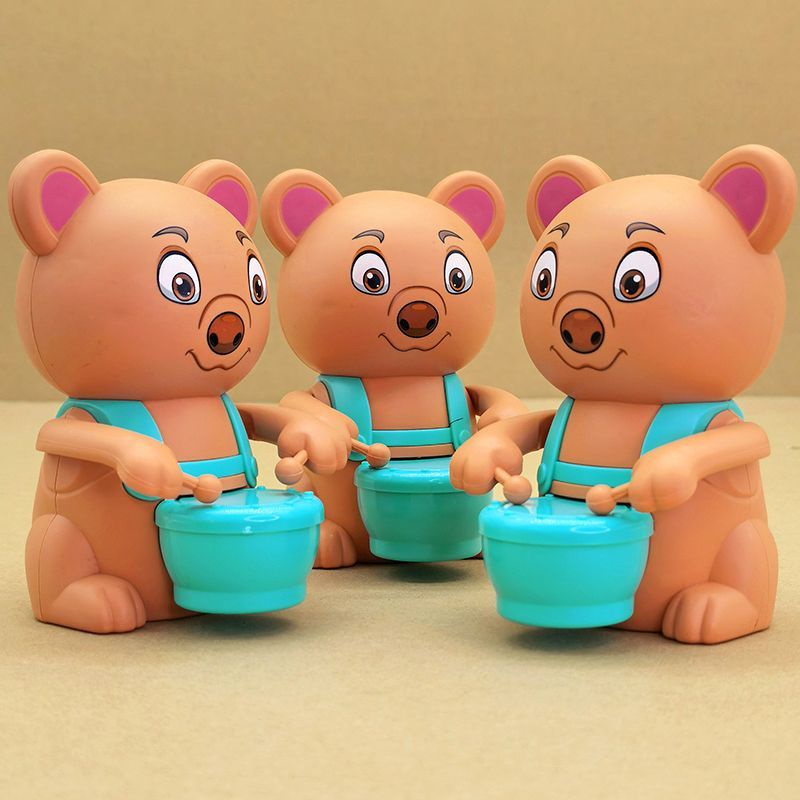 Đồ Chơi Lên Dây Cót Hình Gấu Dễ Thương Cho Bé 1-4 Tuổi