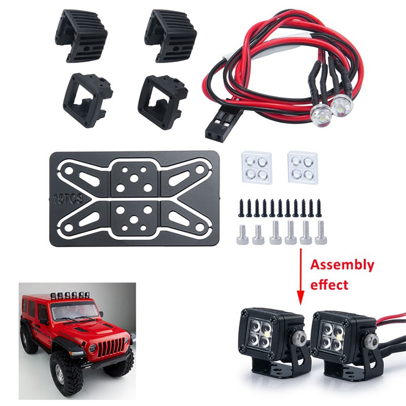 Đèn Pha LED Dành Cho Xe Hơi Điều Khiển Từ Xa TRX4 Axial SCX10 90046 Wraith RR10 VS4-10 Redcat Gen8 1 / 10