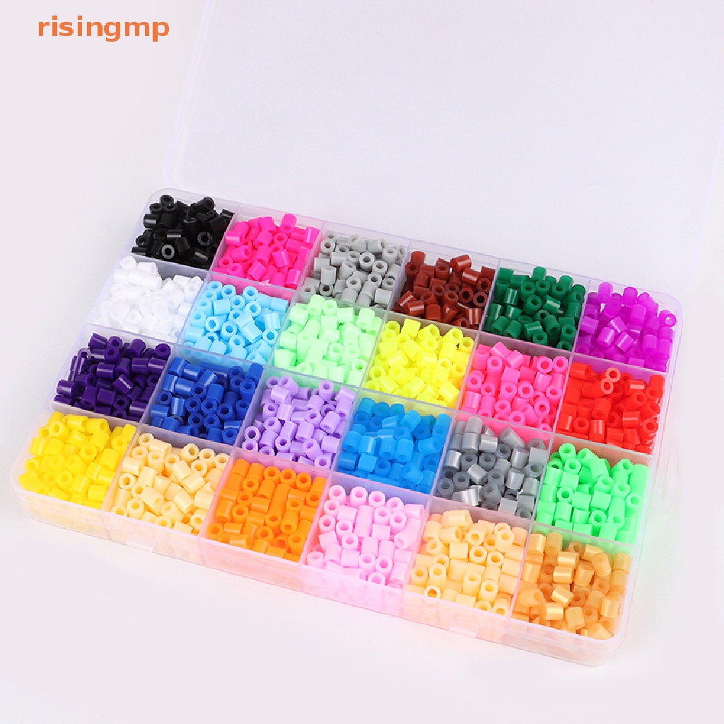 Set 24 Hạt Hama 5mm Tự Làm Đồ Chơi 3D Cho Bé