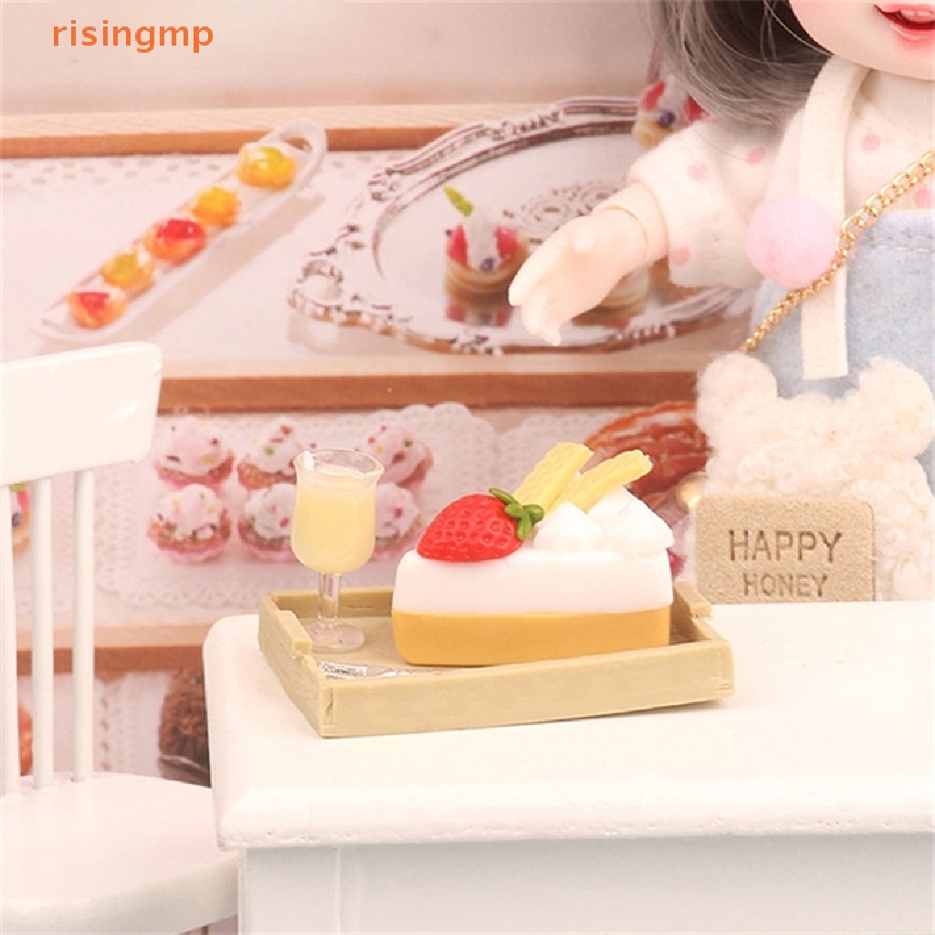 1 Bộ Dụng Cụ Ăn Bánh / Lắc Dâu Tây 1: 12 Dùng Trang Trí Nhà Búp Bê