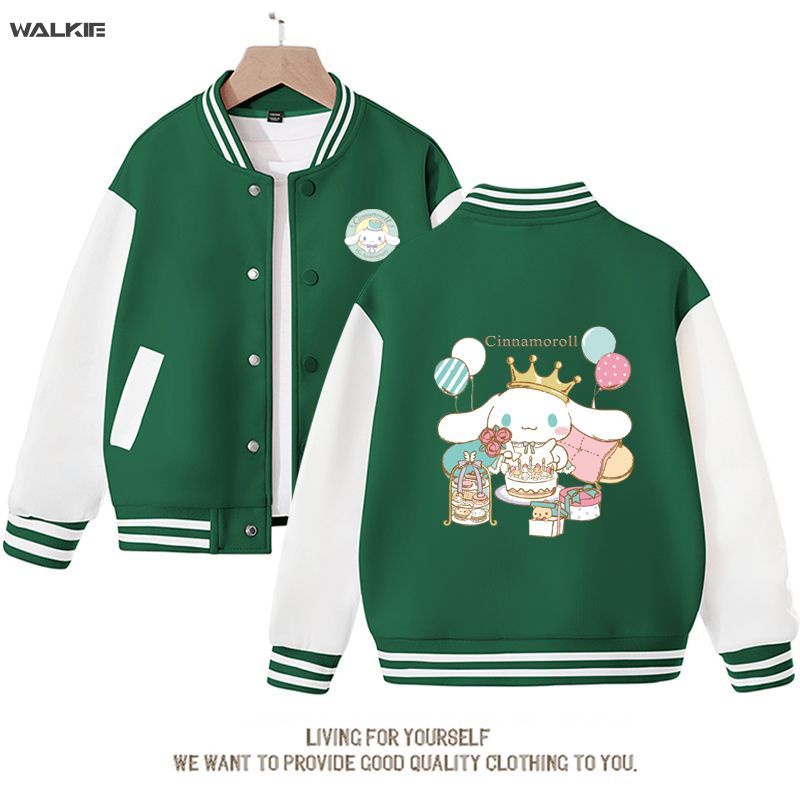 Áo Khoác Bóng Chày Đồng Phục Hoạt Hình Cinnamoroll Đáng Yêu Cho Bé Gái Mùa Xuân Thu Mới Dùng Làm Quà Tặng Sinh Nhật