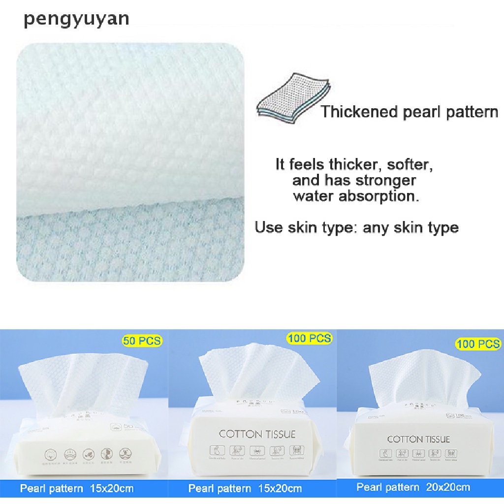 Bộ 100 Khăn Cotton Lau Mặt Dùng Một Lần