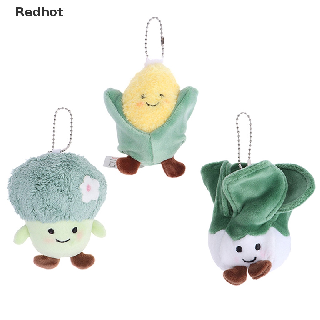 &lt; Redhot &gt; Đồ Chơi Nhồi Bông Mềm Hình Trái Bắp Broccoli Hoạt Hình Trang Trí Ba Lô / Móc Khóa Xe Hơi Quà Tặng Trẻ Em