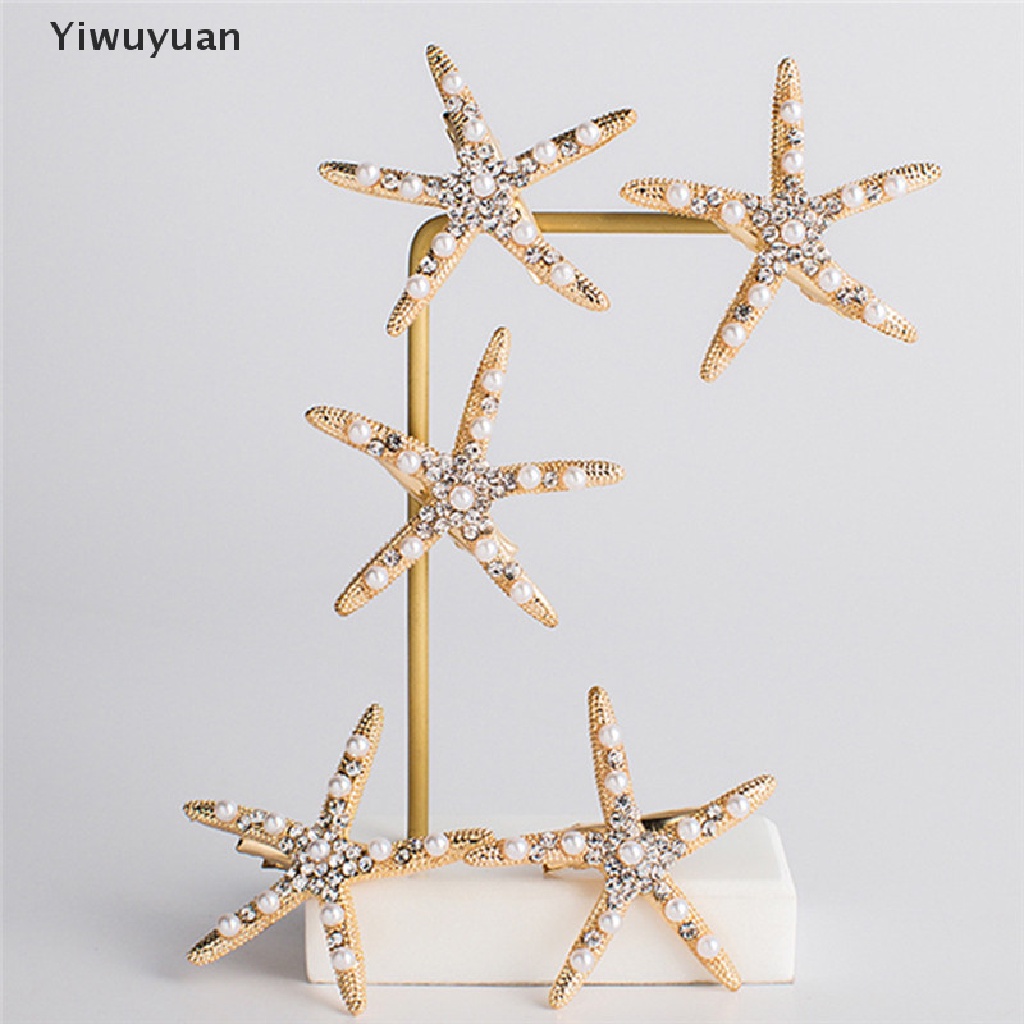 < Yiwuyuan > Kẹp Tóc Ngôi Sao Biển Tự Nhiên Thời Trang Bán Chạy Cho Nữ Đang Bán Hàng Tiện Lợi Dễ Sử Dụng