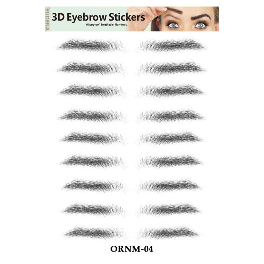 Miếng Dán Lông Mày 6D Giả Chống Nước Lâu Trôi