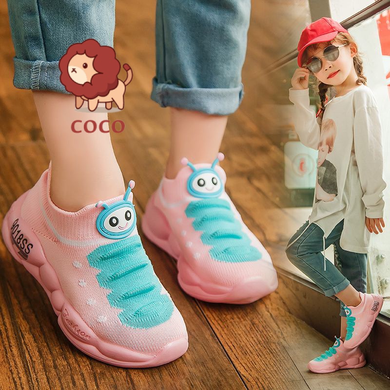 Giày Thể Thao Đế Mềm Phối Lưới Thoáng Khí Cho Bé