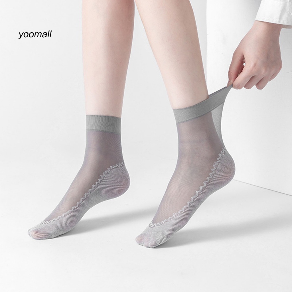 Set 10 Đôi Vớ Mềm Cổ Thấp Khô Nhanh Thời Trang Xuân Hè Cho Nữ