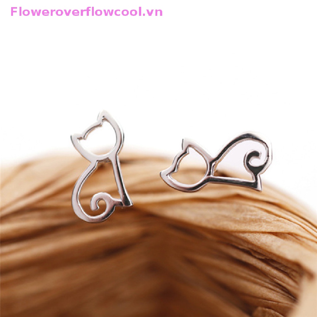 Bông Tai Hình Mèo Dễ Thương Cho Nữ