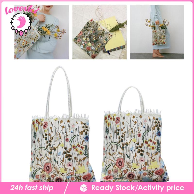 Túi Tote Thêu Họa Tiết Thời Trang Dùng Khi Đi Mua Sắm / Du Lịch