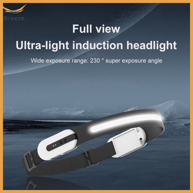 Đèn Led Đeo Đầu Cảm Biến Sóng Thông Minh Sạc Nhanh Mang Đi Cắm Trại Tiện Dụng